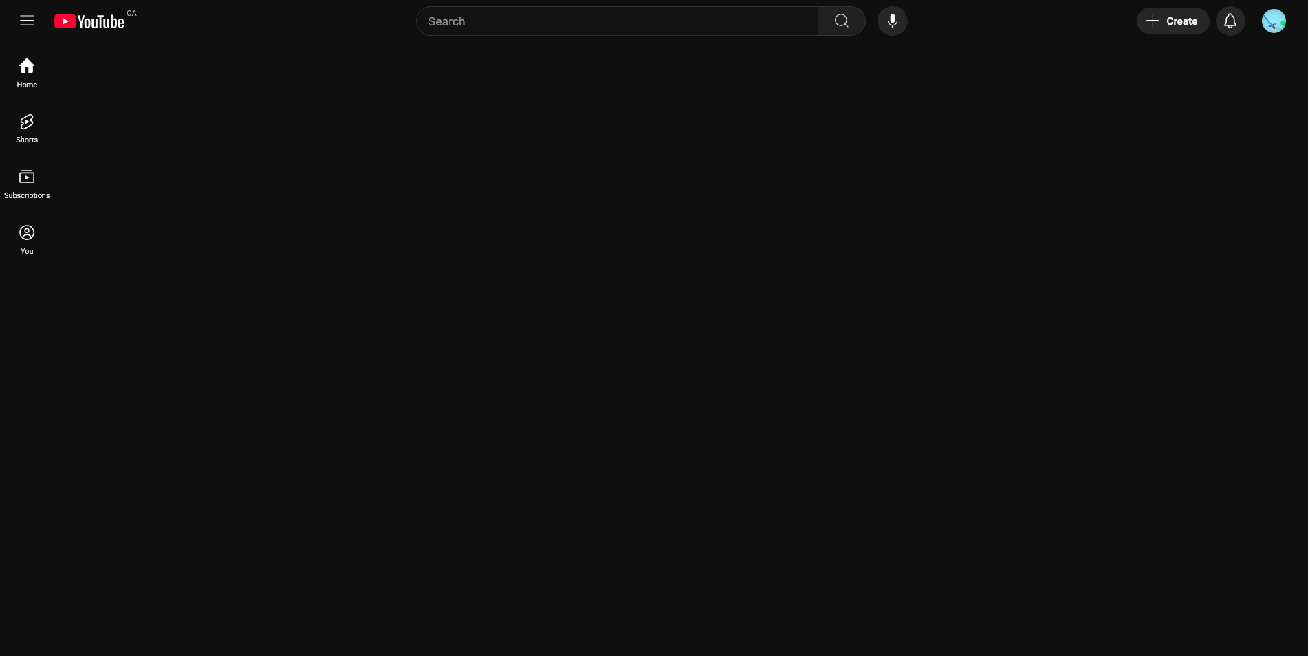 youtube homepage