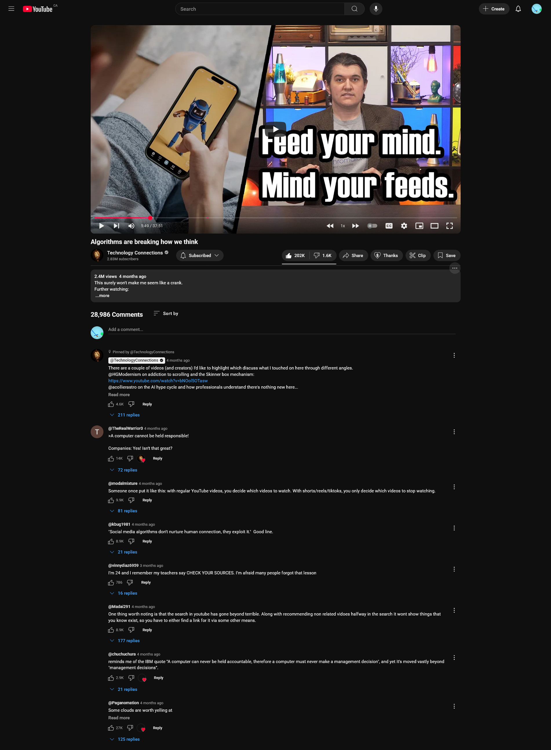 youtube player